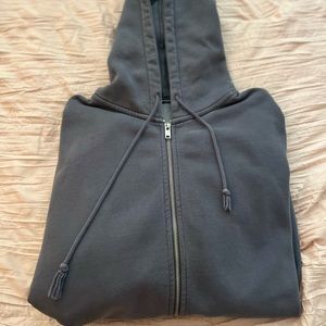 Brandy Melville Dusty Blue Oversized Zip-Up